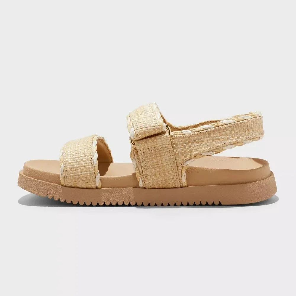 Women's Tilly Raffia Platform Sandals – A New Day Tan Size 7 New With Tags